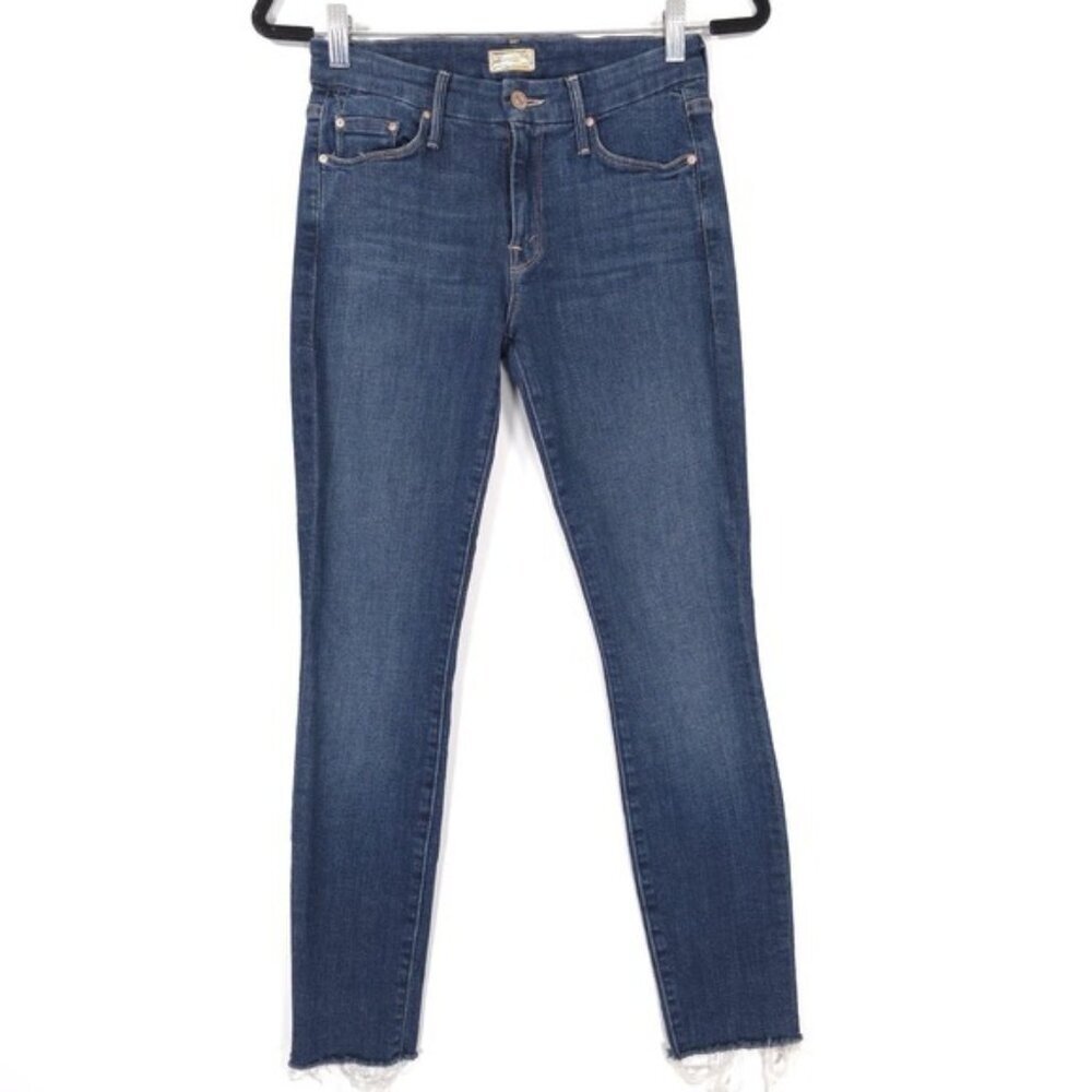 Mother Jeans Women's‎ 26 Blue The Looker Ankle Fray Girl Crush Made in USA